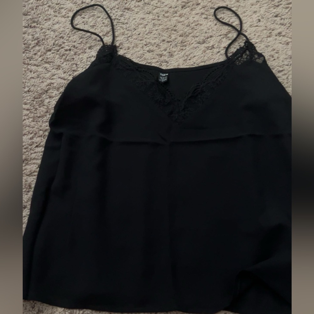 Silk lace tank